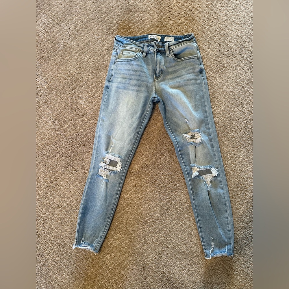 KanCan Signature Light Blue Distressed Skinny Jeans